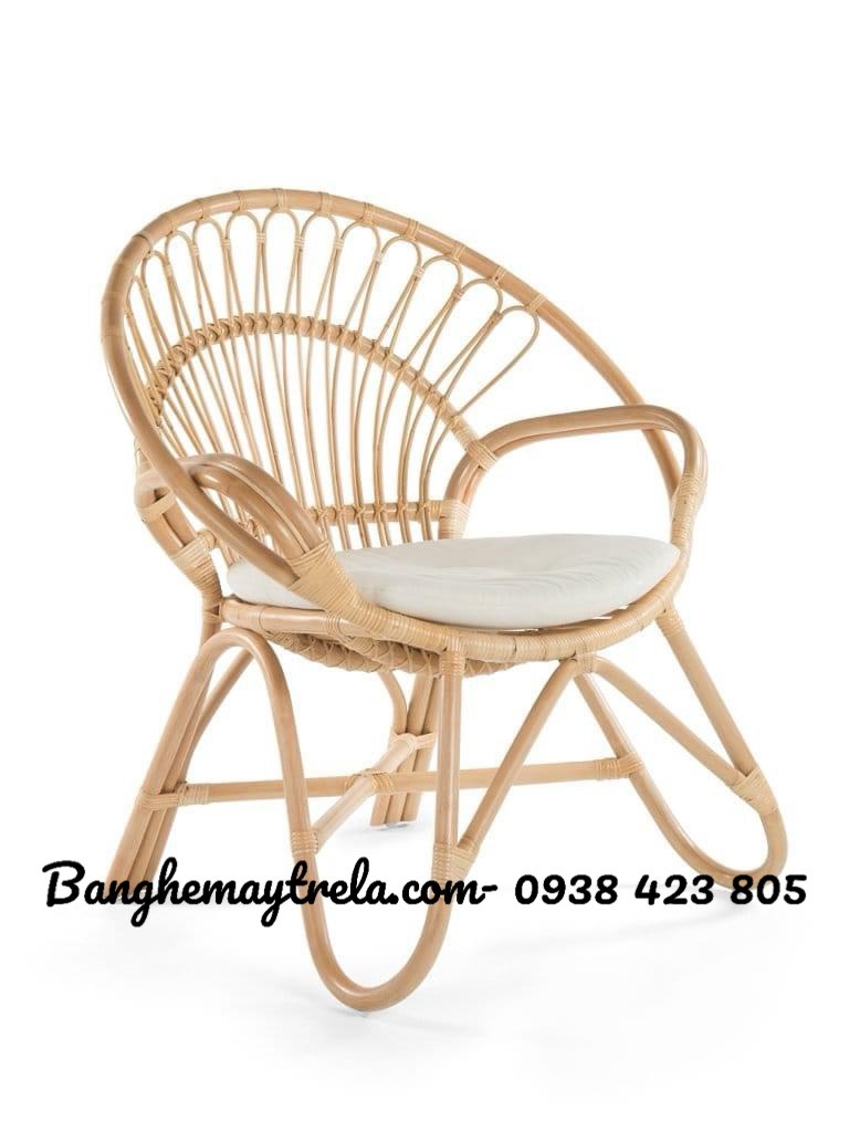 Ghế đơn mây tự nhiên đuôi công